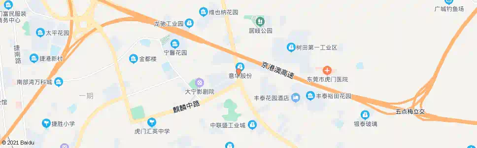 东莞树田路口_公交站地图_东莞公交_妙搜公交查询2024