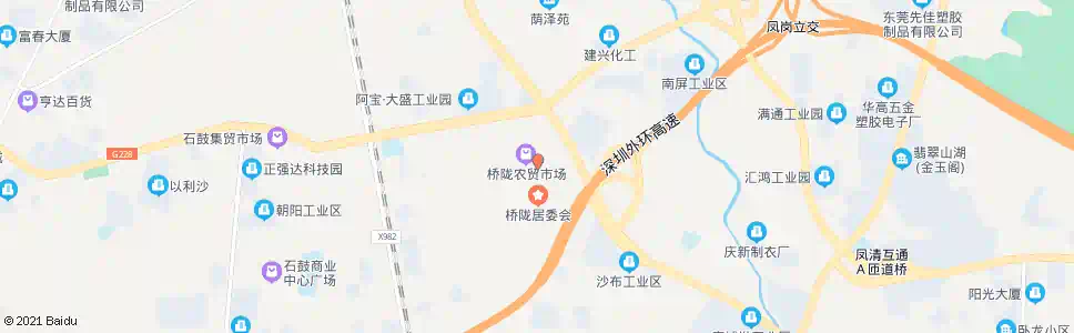 东莞桥陇居委会_公交站地图_东莞公交_妙搜公交查询2024