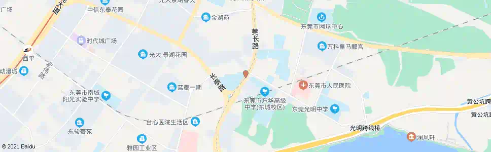 东莞东华中学_公交站地图_东莞公交_妙搜公交查询2024