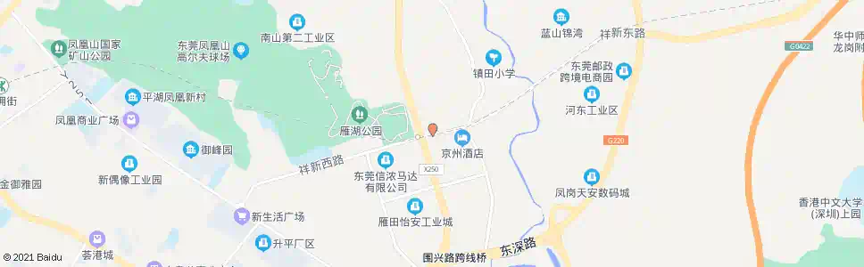 东莞雁田村委_公交站地图_东莞公交_妙搜公交查询2024