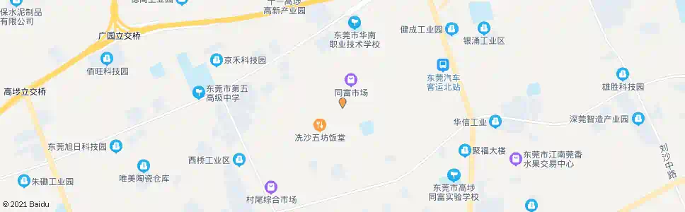 东莞冼沙三坊村_公交站地图_东莞公交_妙搜公交查询2024