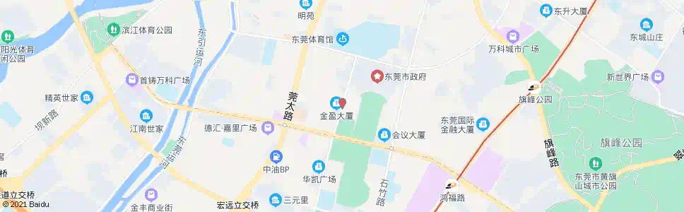 东莞行政中心西_公交站地图_东莞公交_妙搜公交查询2024