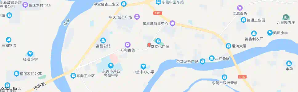 东莞中堂市场_公交站地图_东莞公交_妙搜公交查询2024