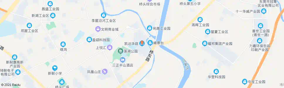 东莞凯达华庭后门_公交站地图_东莞公交_妙搜公交查询2024