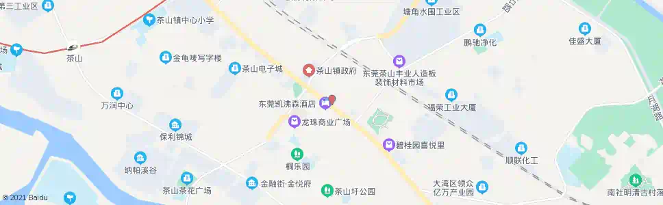 东莞建设银行(茶山)_公交站地图_东莞公交_妙搜公交查询2024