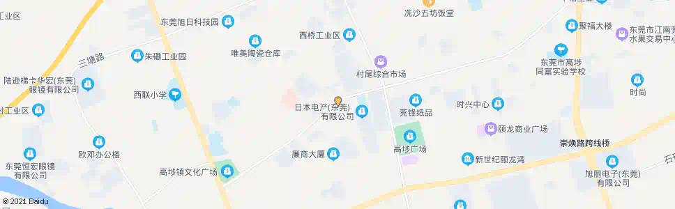 东莞高埗第三工业区_公交站地图_东莞公交_妙搜公交查询2024