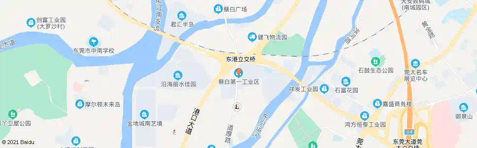 东莞蔡白第一工业区_公交站地图_东莞公交_妙搜公交查询2024