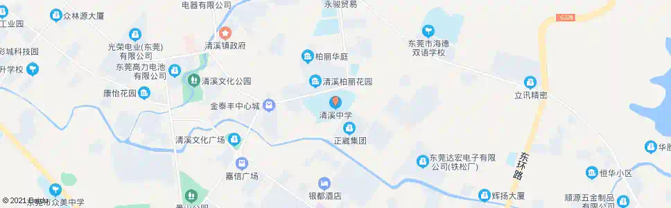 东莞清溪中学(清溪中心小学)_公交站地图_东莞公交_妙搜公交查询2024