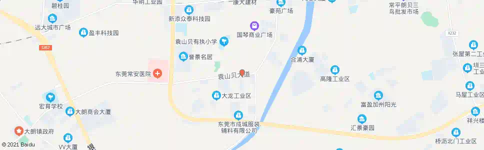 东莞袁山贝广场_公交站地图_东莞公交_妙搜公交查询2024