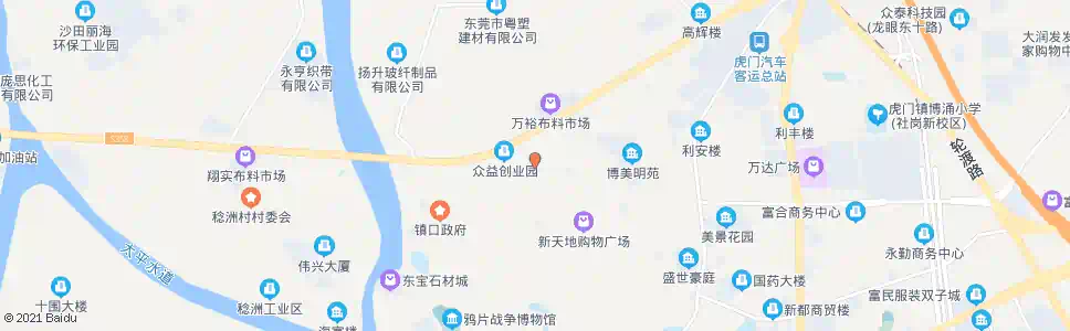 东莞朝程制衣厂_公交站地图_东莞公交_妙搜公交查询2024