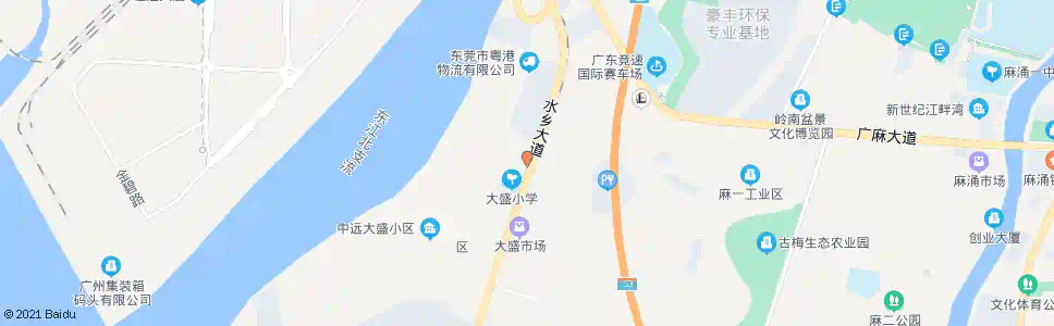 东莞大盛村_公交站地图_东莞公交_妙搜公交查询2024