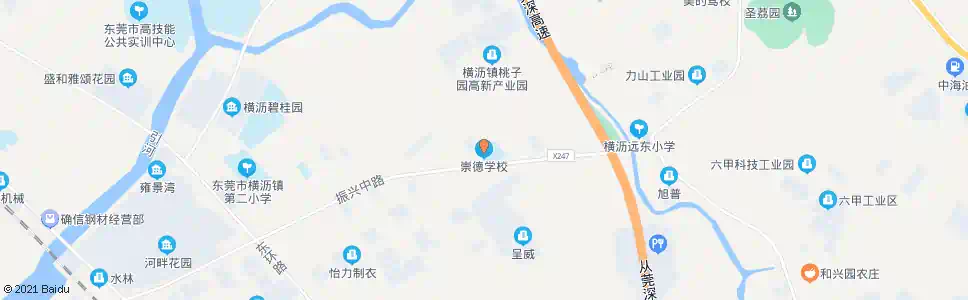 东莞崇德学校_公交站地图_东莞公交_妙搜公交查询2024