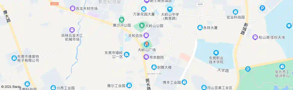 东莞大岭山广场_公交站地图_东莞公交_妙搜公交查询2024