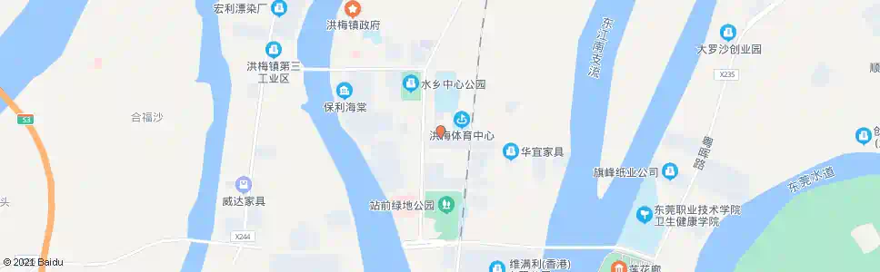 东莞洪梅中心幼儿园_公交站地图_东莞公交_妙搜公交查询2024