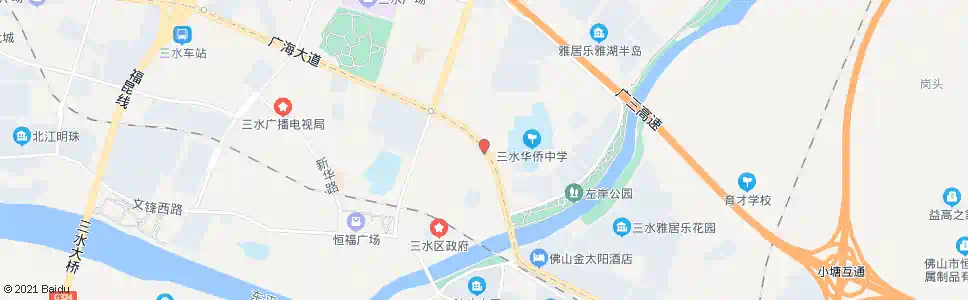 佛山三水商业城_公交站地图_佛山公交_妙搜公交查询2024