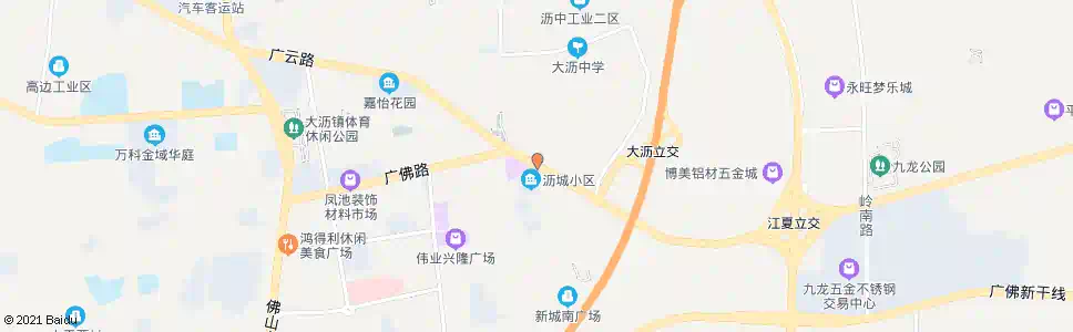 佛山大沥城区南(新都会)_公交站地图_佛山公交_妙搜公交查询2024