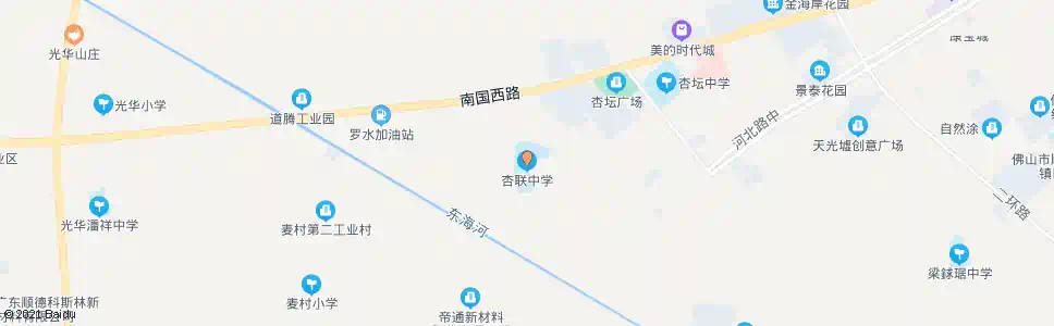 佛山杏联中学_公交站地图_佛山公交_妙搜公交查询2024