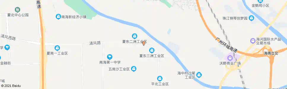 佛山三洲工业区_公交站地图_佛山公交_妙搜公交查询2024