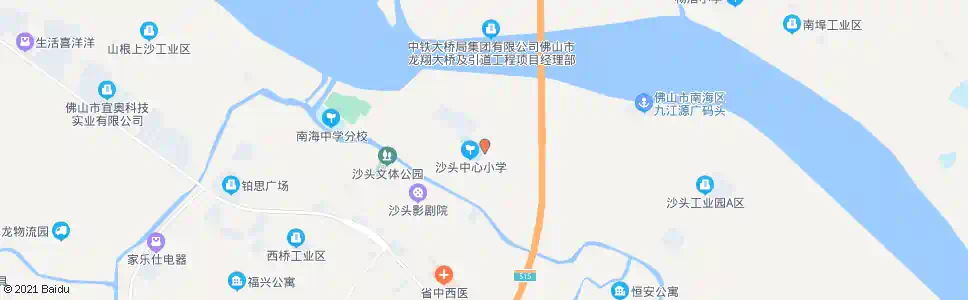 佛山沙头中心小学_公交站地图_佛山公交_妙搜公交查询2024