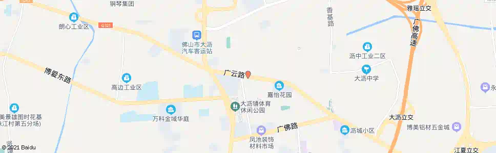 佛山大沥摩托车市场_公交站地图_佛山公交_妙搜公交查询2024