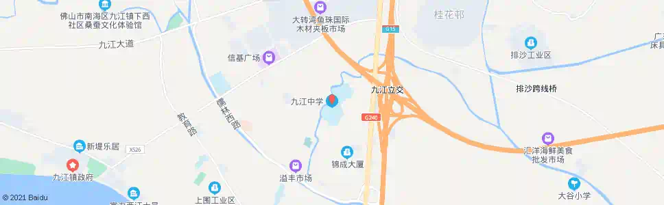 佛山九江中学_公交站地图_佛山公交_妙搜公交查询2024