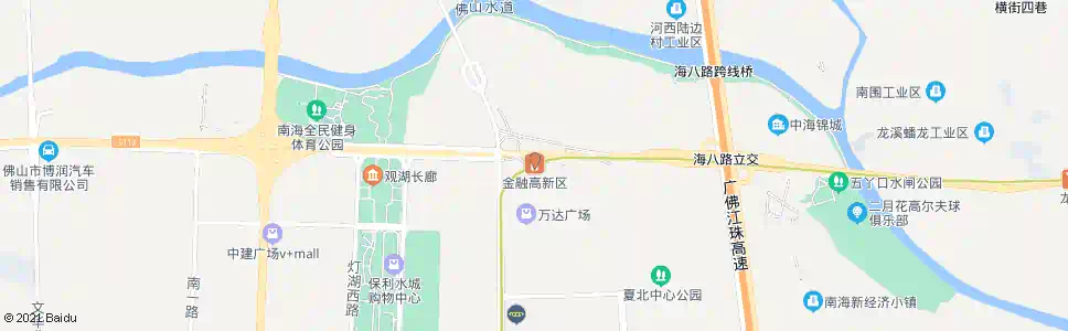 佛山金融高新区站_公交站地图_佛山公交_妙搜公交查询2024