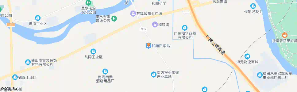 佛山和顺车站_公交站地图_佛山公交_妙搜公交查询2024