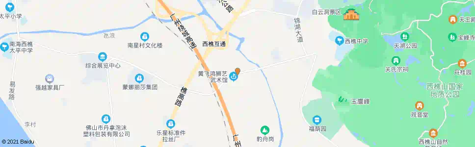 佛山黄飞鸿武术馆_公交站地图_佛山公交_妙搜公交查询2024