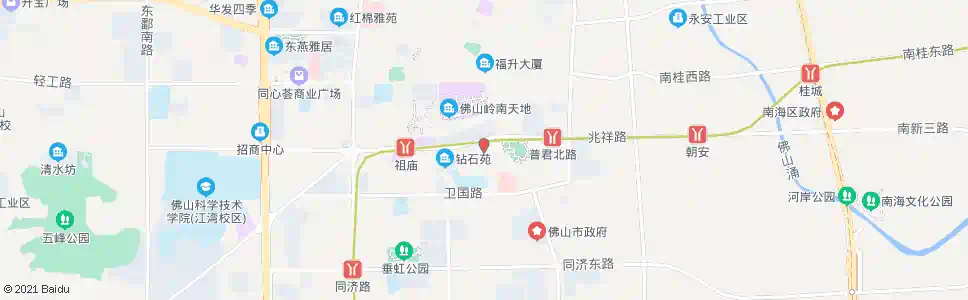 佛山古一小学_公交站地图_佛山公交_妙搜公交查询2024