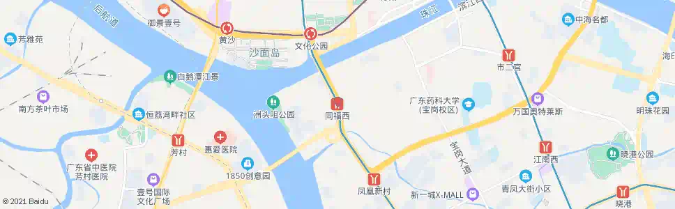 广州同福西_公交站地图_广州公交_妙搜公交查询2024