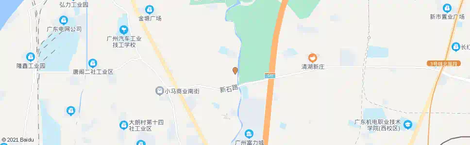 广州石马涌边大街中_公交站地图_广州公交_妙搜公交查询2024