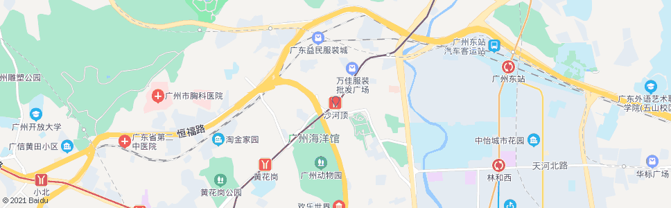 广州沙河顶站_公交站地图_广州公交_妙搜公交查询2024