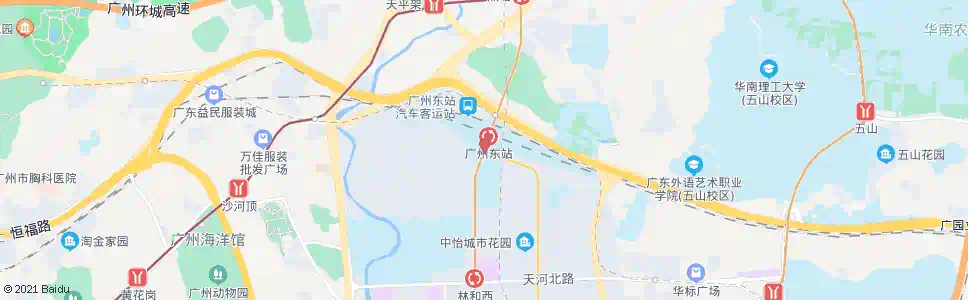 广州东线大道东_公交站地图_广州公交_妙搜公交查询2024