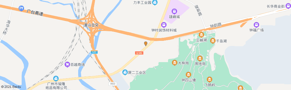 广州屏二村_公交站地图_广州公交_妙搜公交查询2024