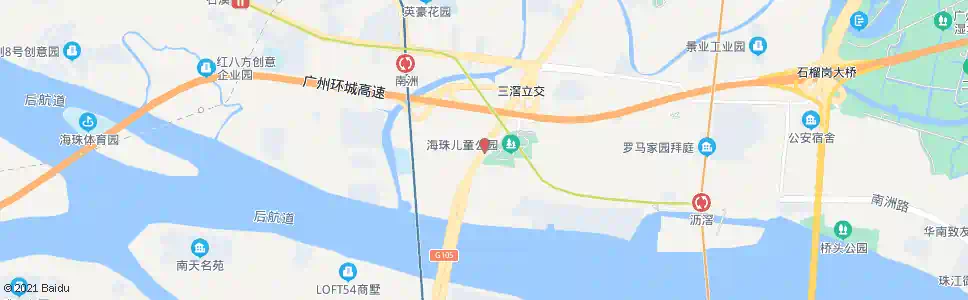 广州洛溪桥底(海珠儿童公园)_公交站地图_广州公交_妙搜公交查询2024