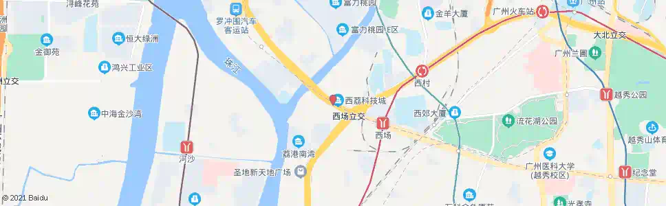 广州西场电器城_公交站地图_广州公交_妙搜公交查询2024