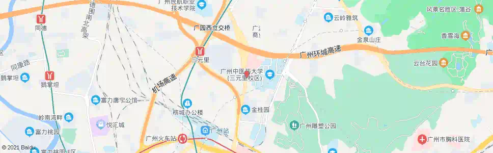 广州机场立交总站(广中医一附院)_公交站地图_广州公交_妙搜公交查询2024