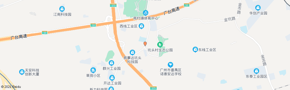 广州坑头村_公交站地图_广州公交_妙搜公交查询2024