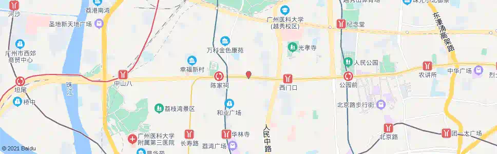 广州中山七路_公交站地图_广州公交_妙搜公交查询2024