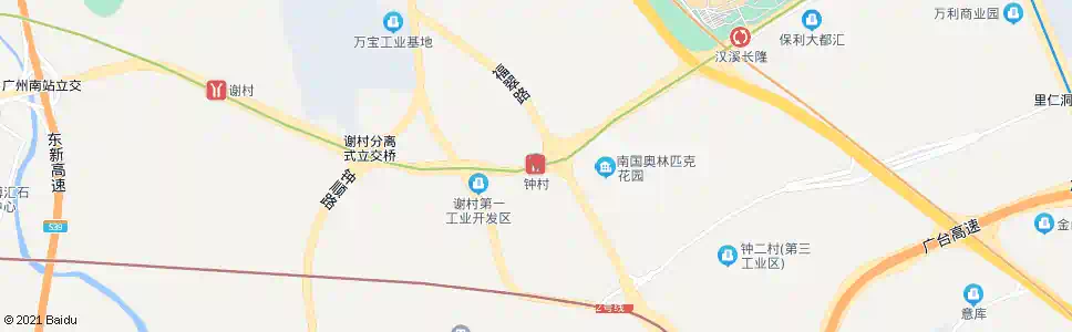 广州钟村_公交站地图_广州公交_妙搜公交查询2024