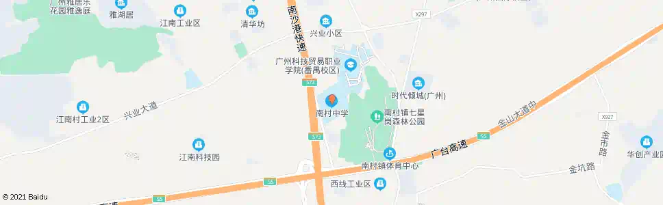 广州南村中学_公交站地图_广州公交_妙搜公交查询2024