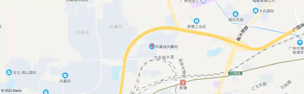 广州凤馨苑(广园快速路口)_公交站地图_广州公交_妙搜公交查询2024