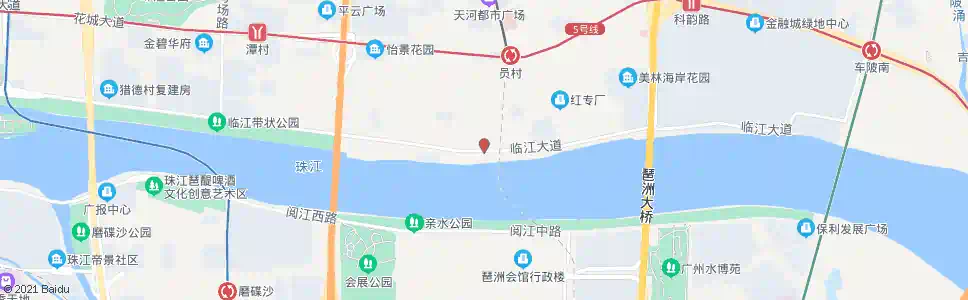 广州临江大道(员村二横路口)_公交站地图_广州公交_妙搜公交查询2024