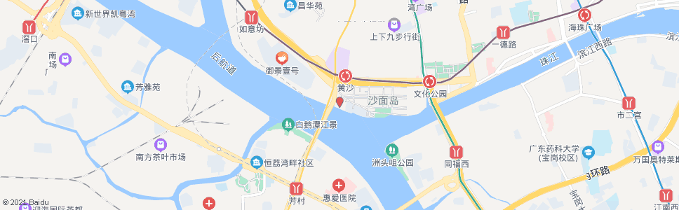 广州黄沙码头_公交站地图_广州公交_妙搜公交查询2024