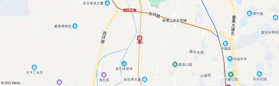 广州百越广场西门(地铁市桥站)_公交站地图_广州公交_妙搜公交查询2024