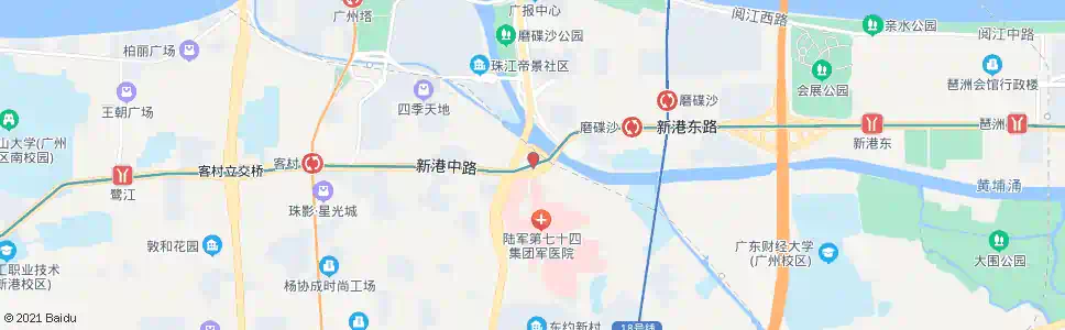 广州赤岗_公交站地图_广州公交_妙搜公交查询2024