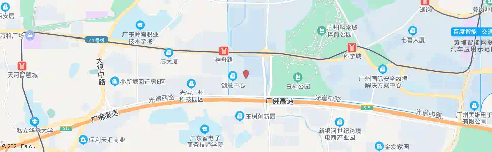 广州彩频路_公交站地图_广州公交_妙搜公交查询2024