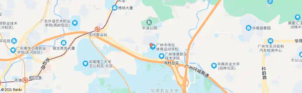 广州伟伦体校_公交站地图_广州公交_妙搜公交查询2024