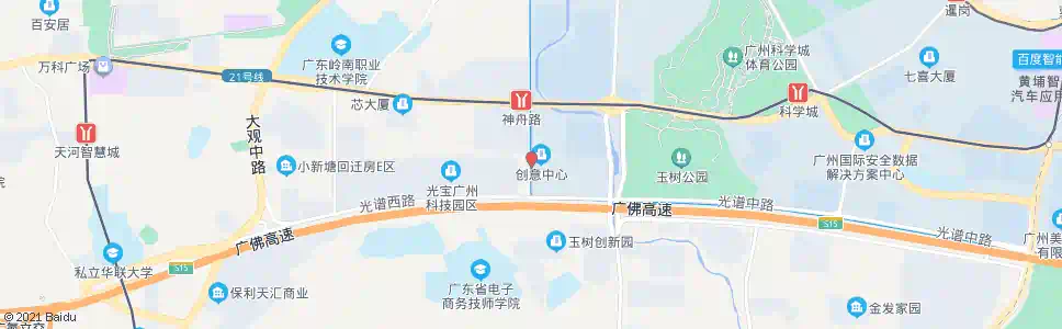 广州科学城彩频路总站_公交站地图_广州公交_妙搜公交查询2024