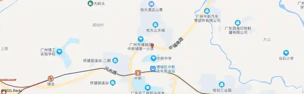 广州恒大山水城_公交站地图_广州公交_妙搜公交查询2024